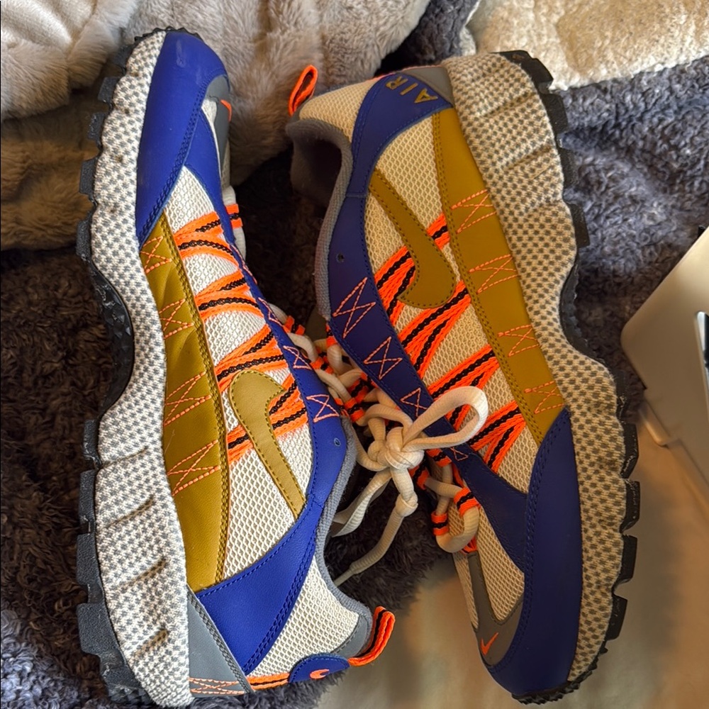 Nike Blue and Orange Sneakers Vibrant Design